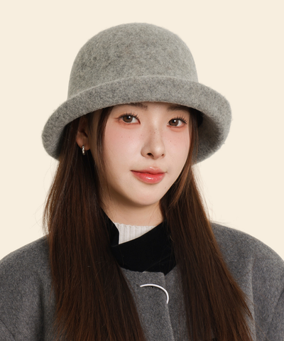 ウールフェルト調クローシュハット