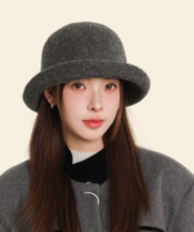 ウールフェルト調クローシュハット
