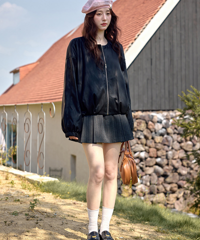 ドローストリングウエストピンストライプスカパン