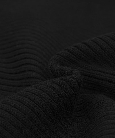 配色フリルカラーニットトップス