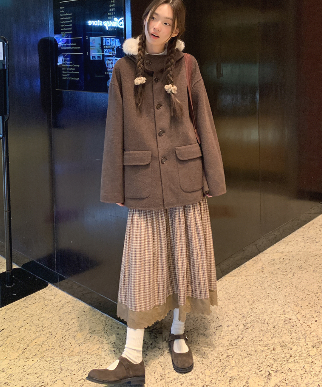 ギンガムチェックティアードスカラップスカート