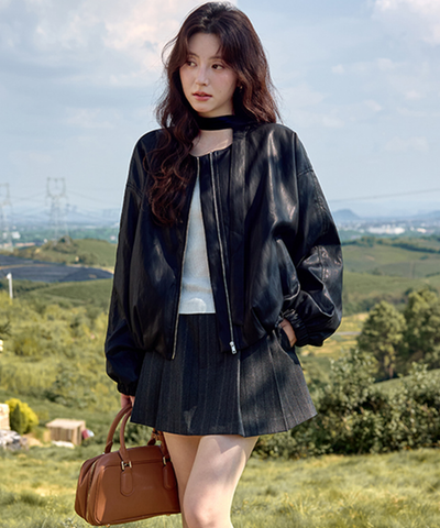 ドローストリングウエストピンストライプスカパン