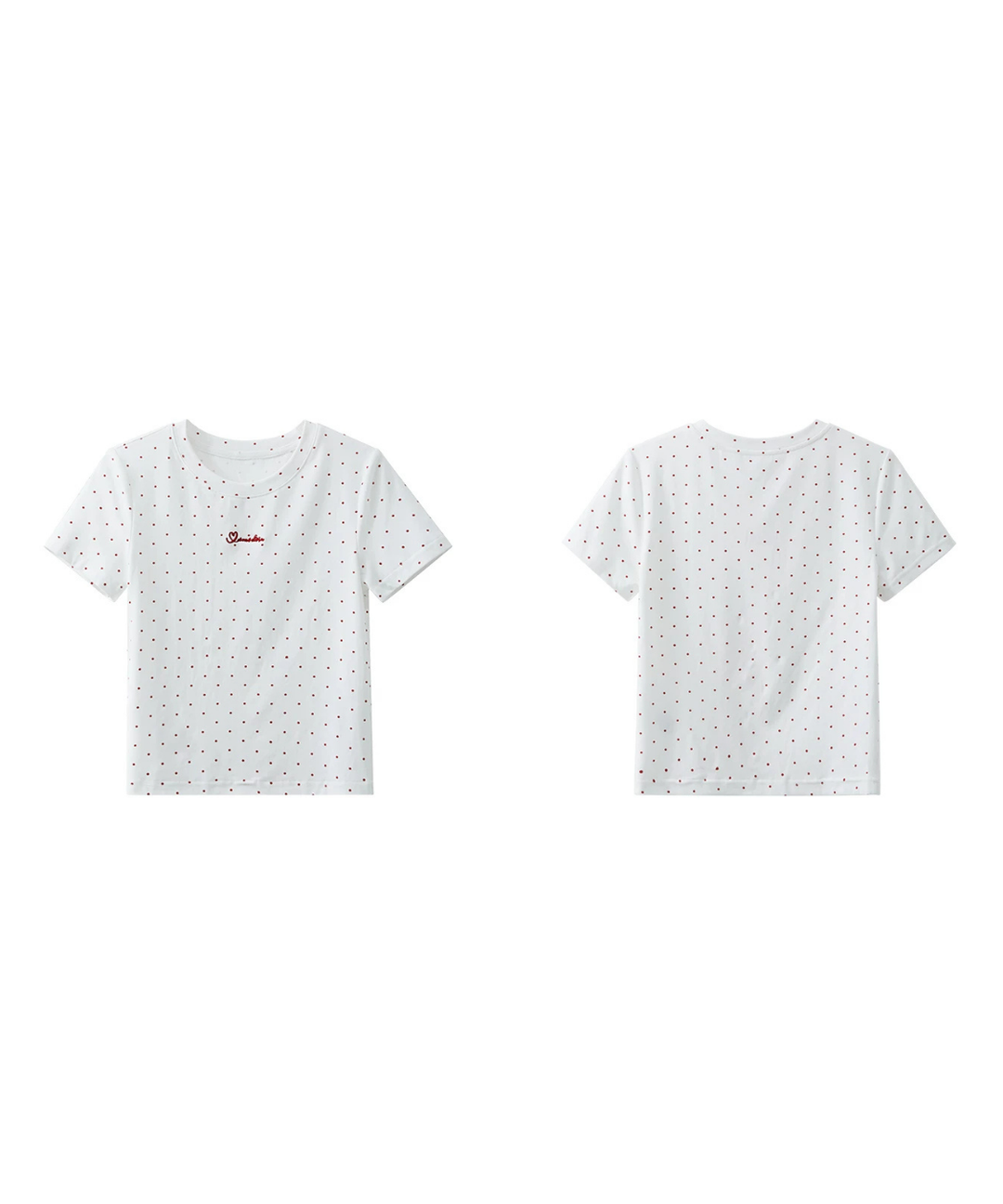 ドット柄ロゴ刺繍半袖Tシャツ – jemiremi（ジェミレミ）