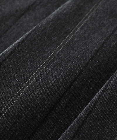 ドローストリングウエストピンストライプスカパン