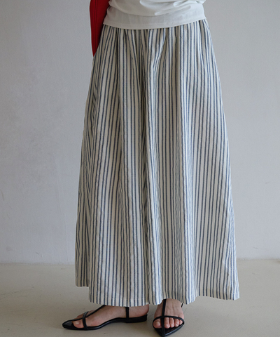 ストライプワイドシルエットパンツ