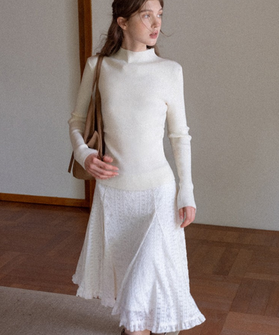 フラワーレースフリルスカート