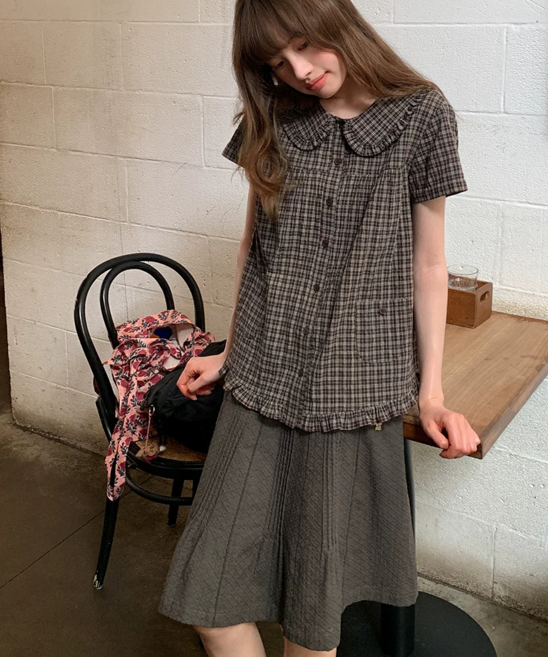 美品裾フリルチェックブラウス フリルチェックブラウス/TT558103 – MISCH MASCH|31 Sons de mode