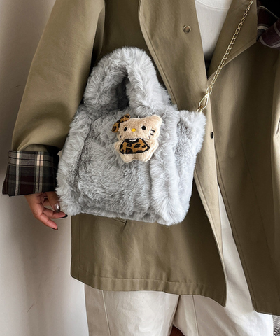 ファー2WAYスクエアバッグ