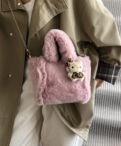 ファー2WAYスクエアバッグ