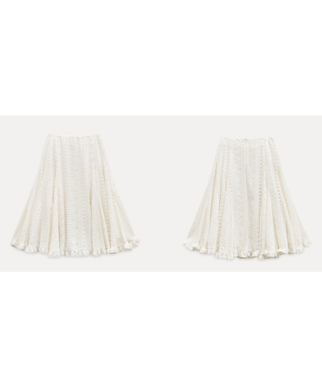 フラワーレースフリルスカート