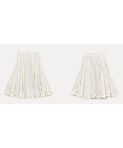 フラワーレースフリルスカート