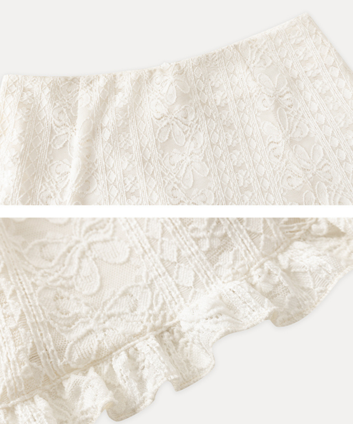 フラワーレースフリルスカート