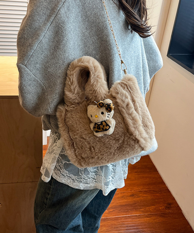 ファー2WAYスクエアバッグ