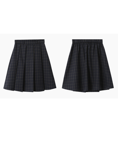 フロントプリーツチェック柄スカート
