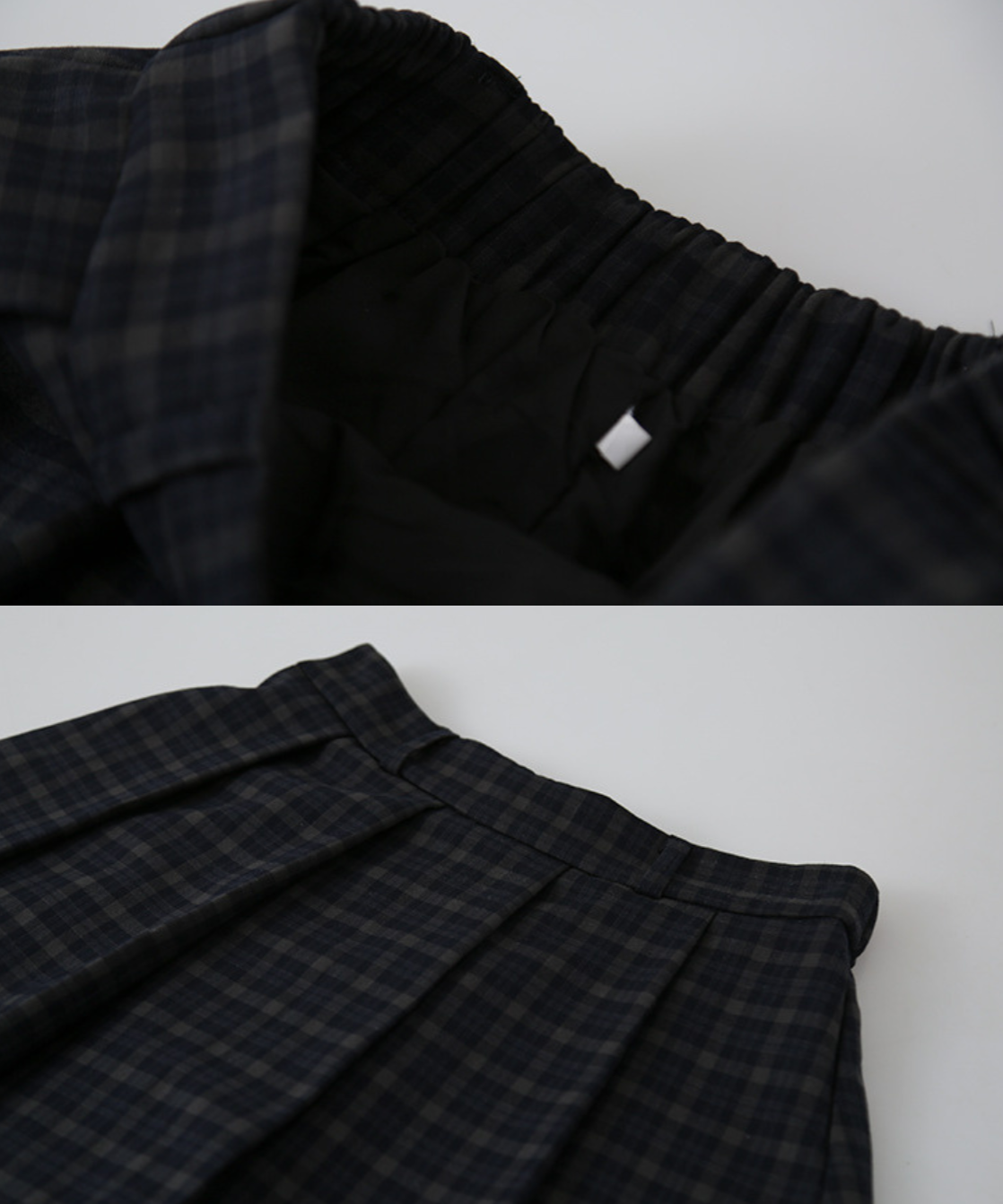 フロントプリーツチェック柄スカート