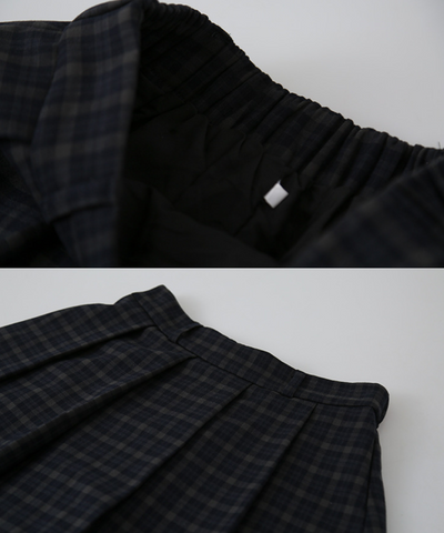 フロントプリーツチェック柄スカート