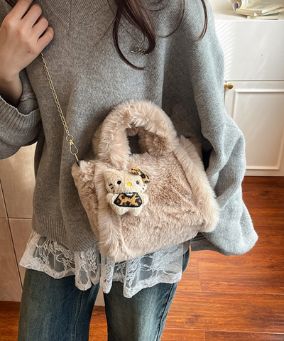 ファー2WAYスクエアバッグ