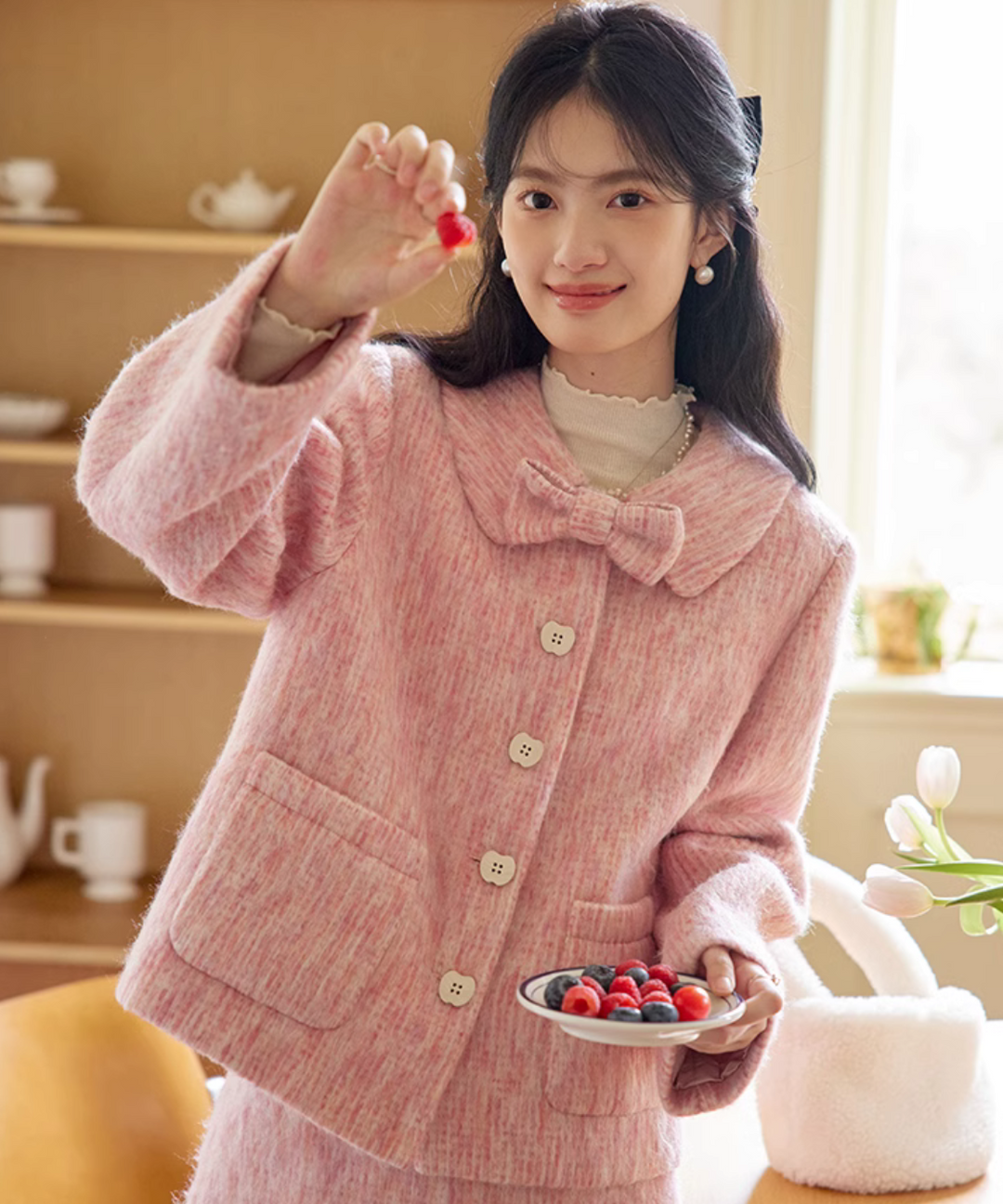 ドールカラーリボンウールジャケット（セットアップ可能） – jemiremi