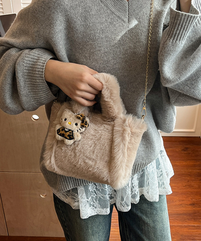 ファー2WAYスクエアバッグ