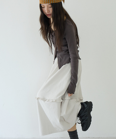 フリルポイントロングスカート