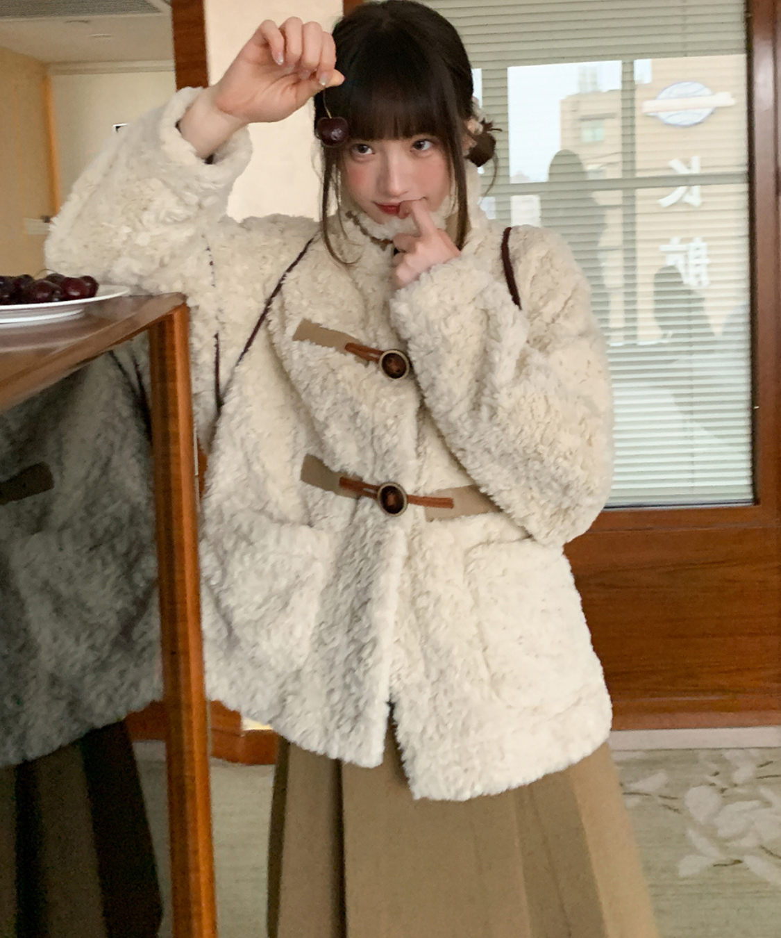 スタンドネックトグルボアジャケット