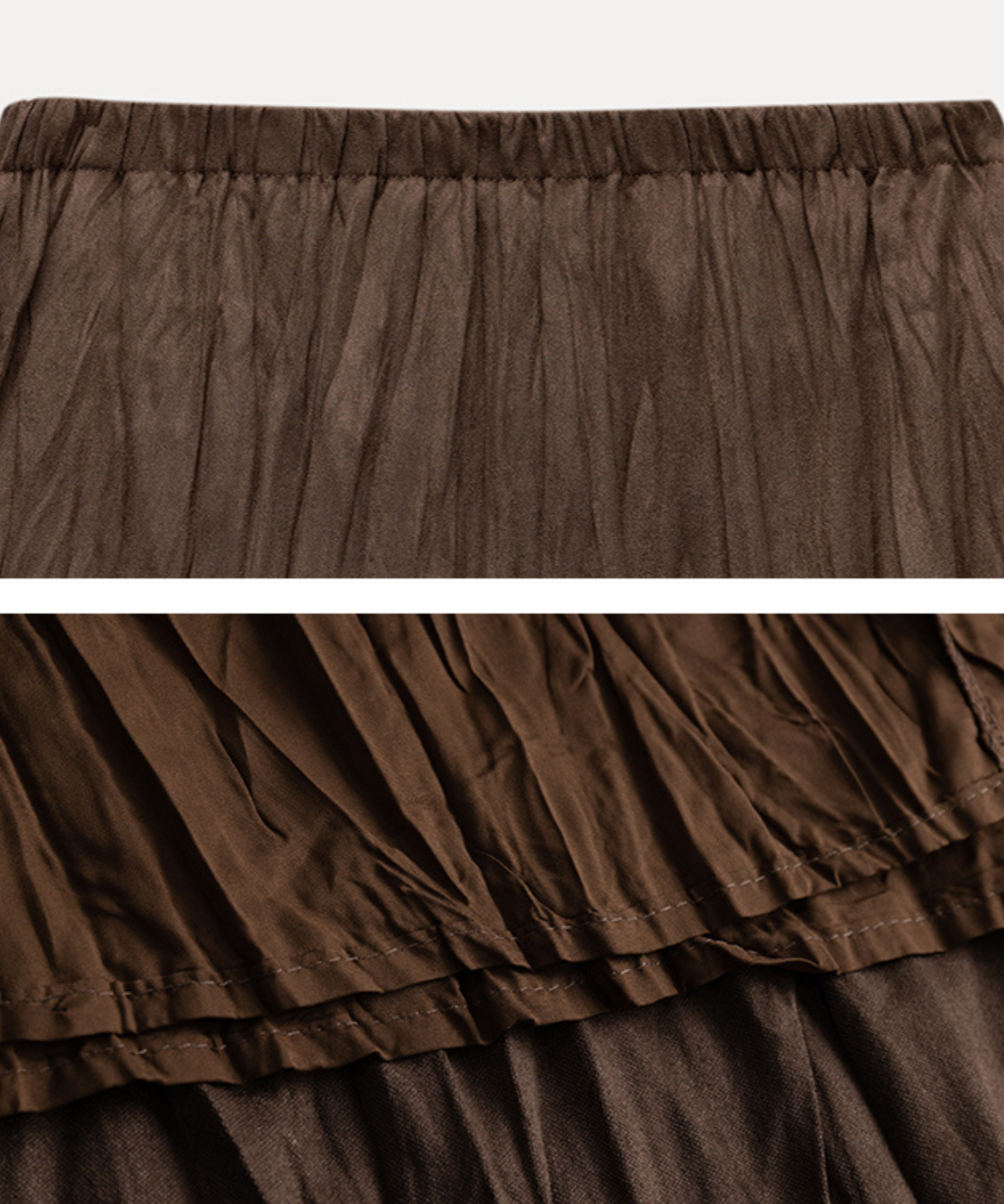 ソフトワッシャーティアードロングスカート