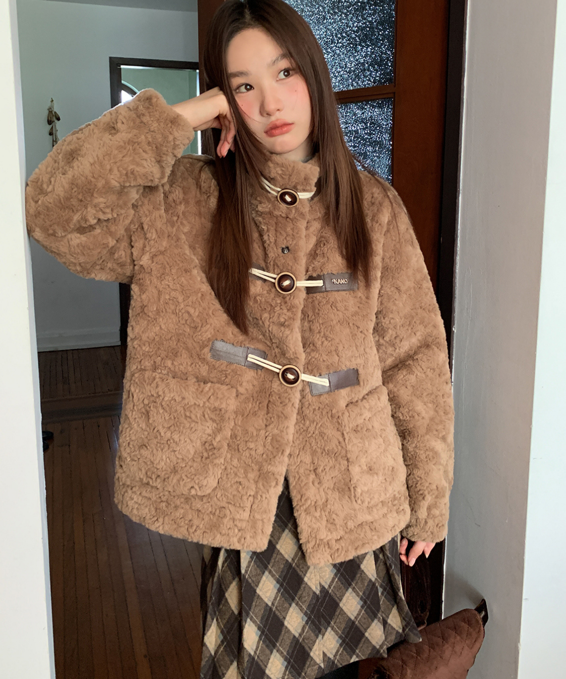 スタンドネックトグルボアジャケット