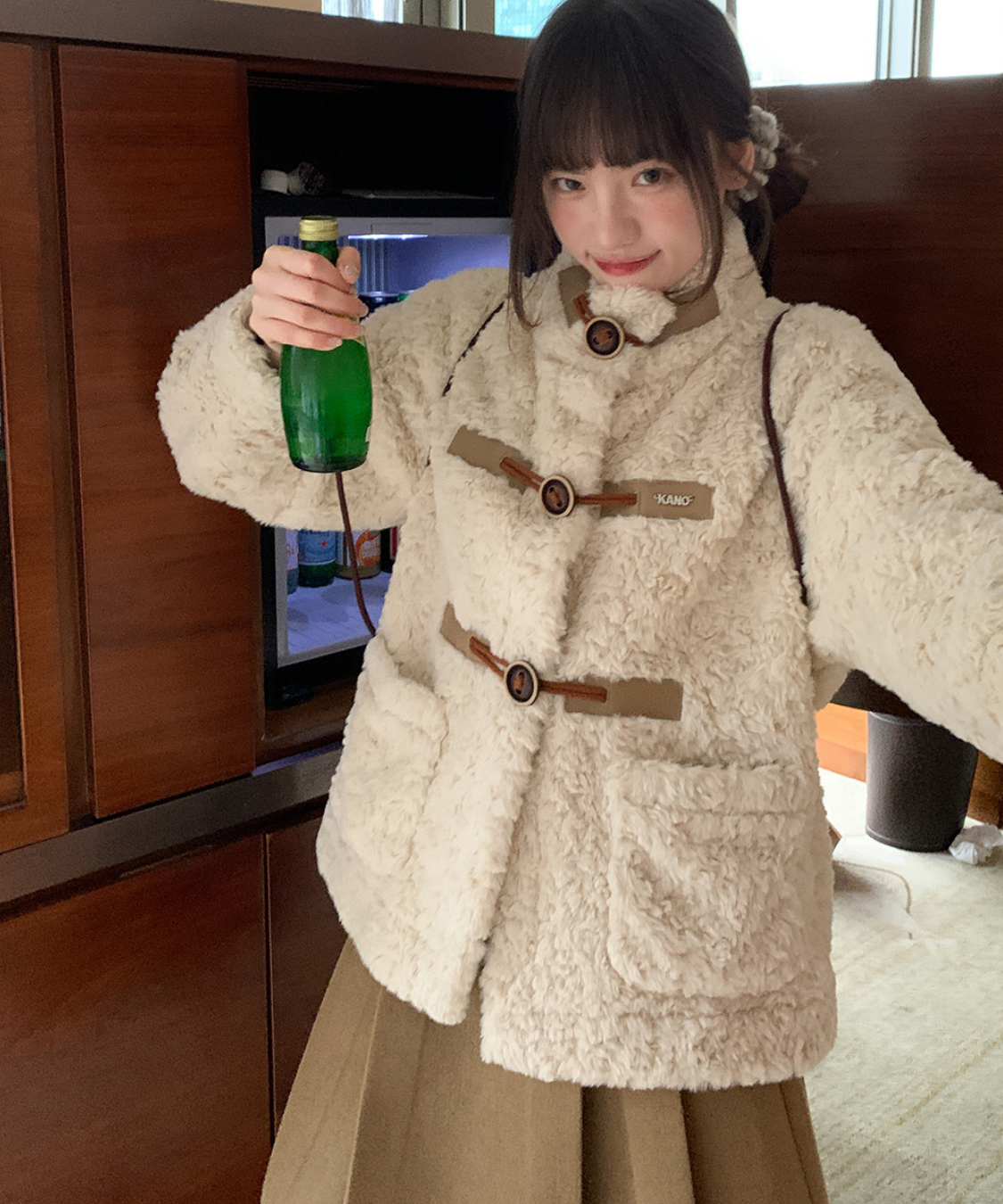 スタンドネックトグルボアジャケット