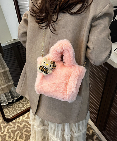 ファー2WAYスクエアバッグ