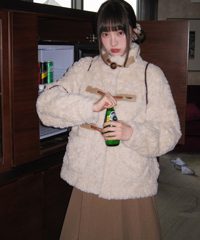 スタンドネックトグルボアジャケット