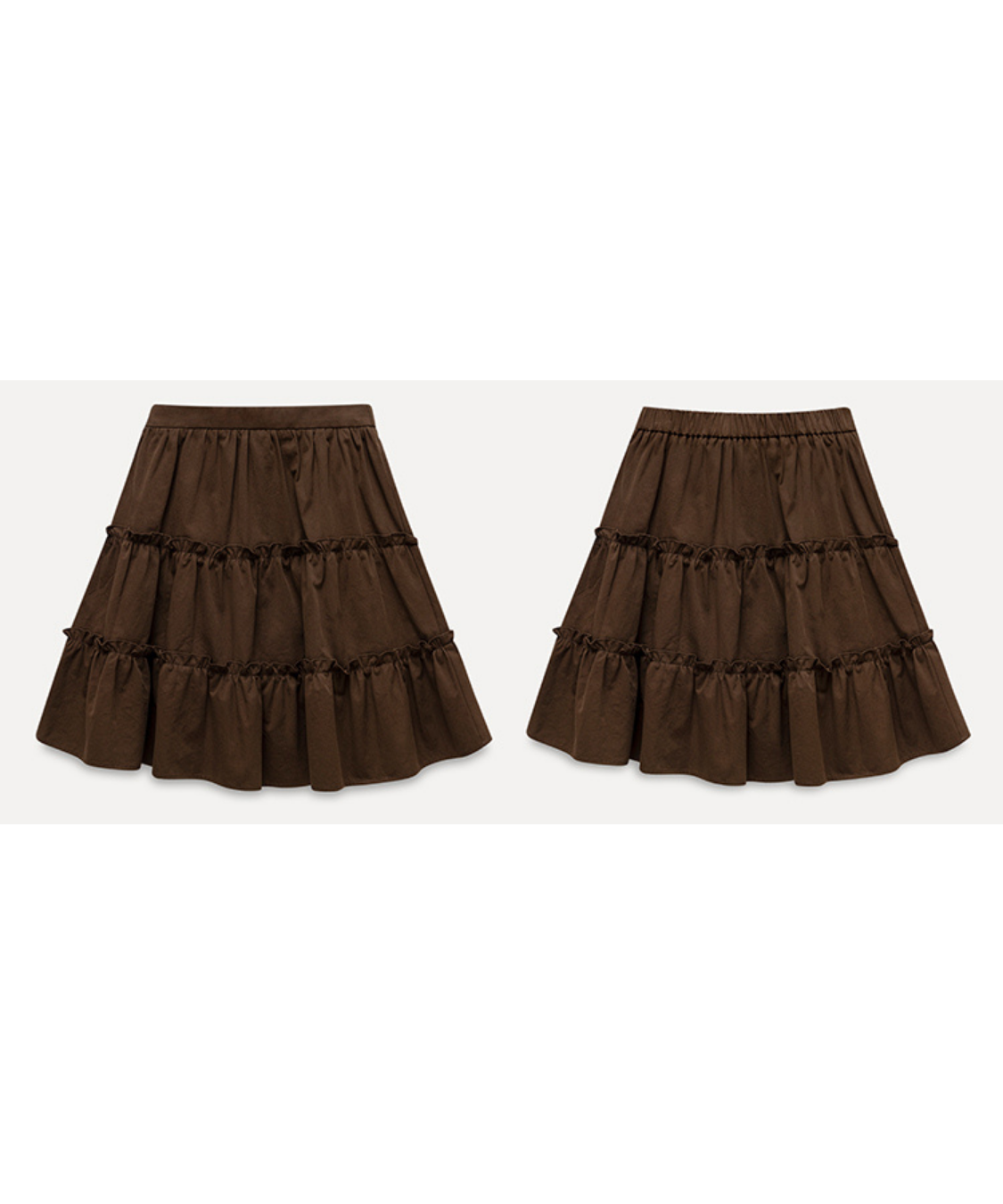 3段ティアードギャザースカート