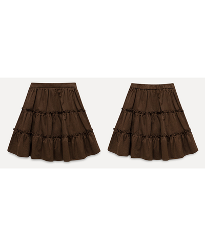 3段ティアードギャザースカート