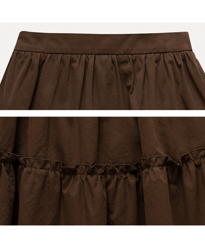 3段ティアードギャザースカート