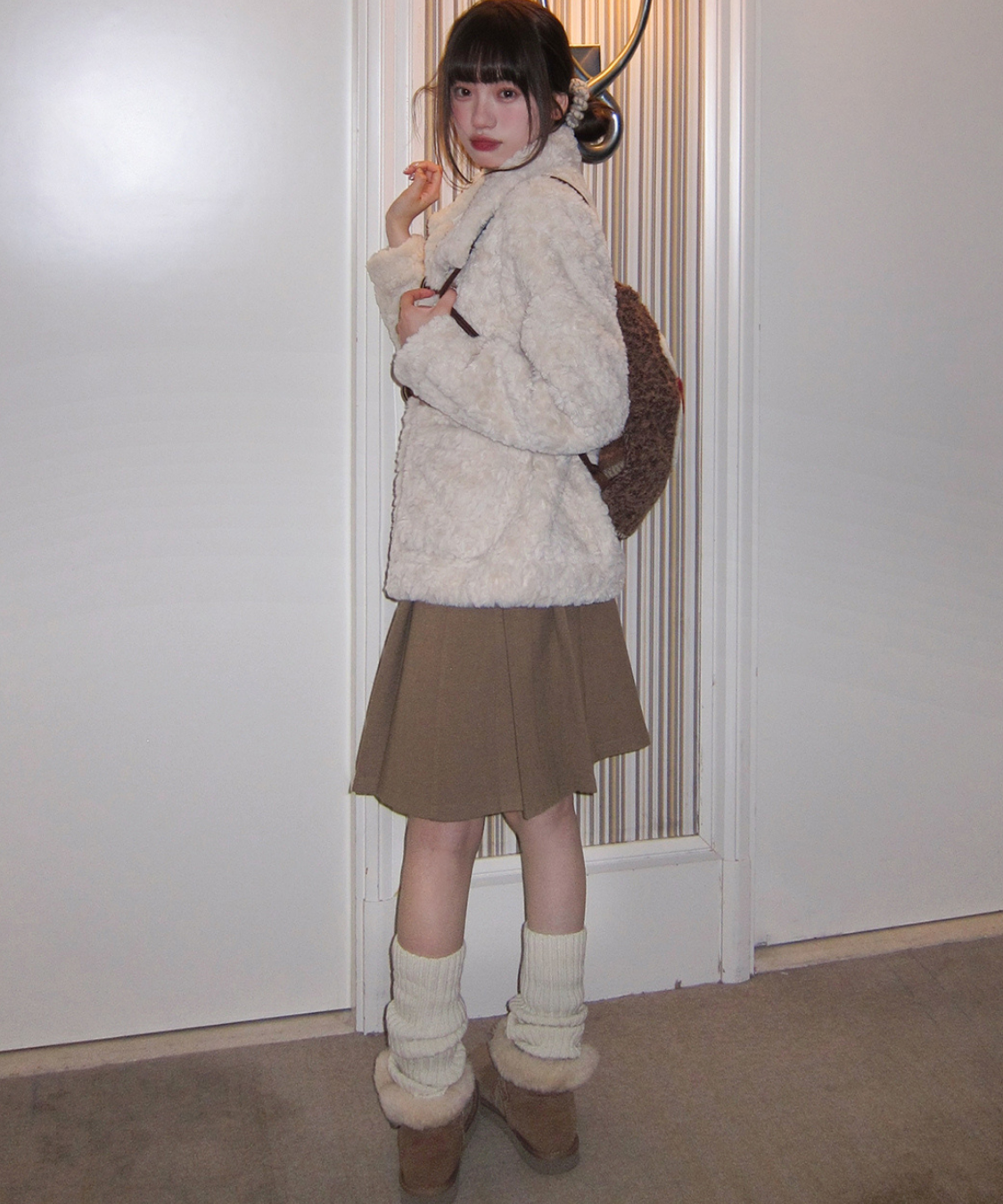 スタンドネックトグルボアジャケット