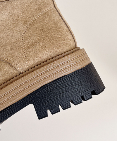 スエード調レースアップワークブーツ