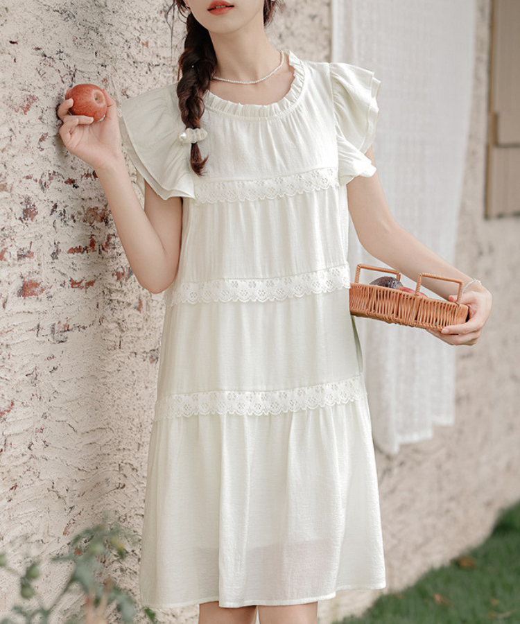 フレアスリーブ3段フリルワンピース – jemiremi（ジェミレミ）