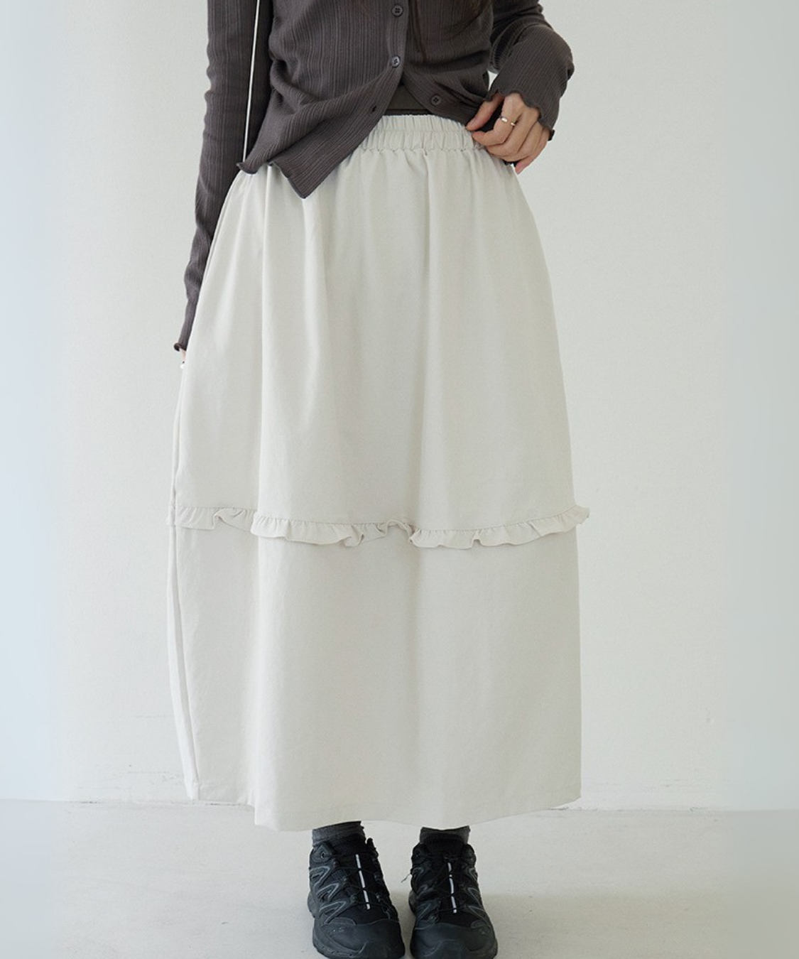 フリルポイントロングスカート