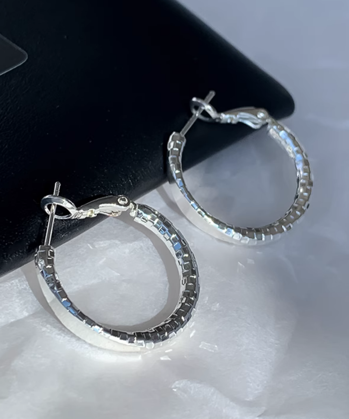 メタリックカットフープピアス