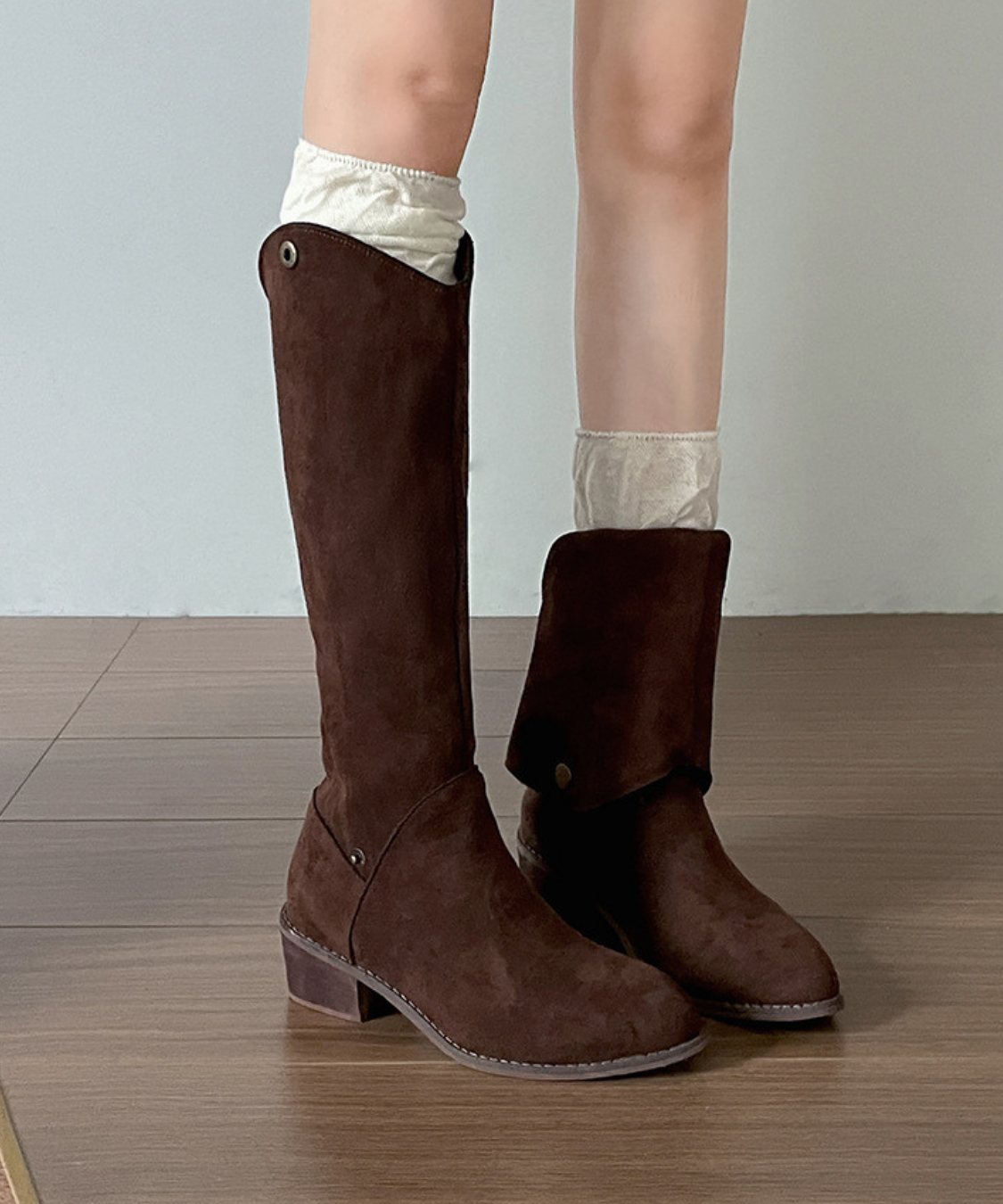 2wayスエード調ロングブーツ