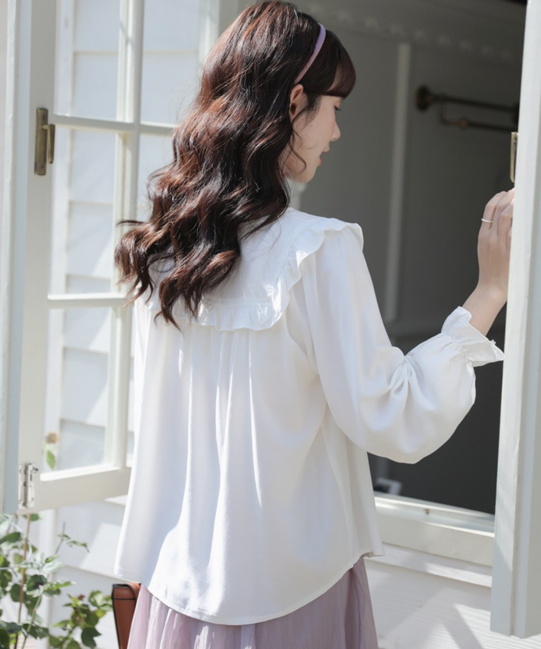 【新品同様】MICA＆DEAL　フリルカラースキッパーブラウス フリルカラースキッパーネックブラウス – jemiremi（ジェミレミ）