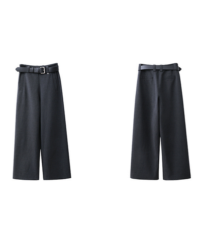 ベルト付きフルレングススラックス