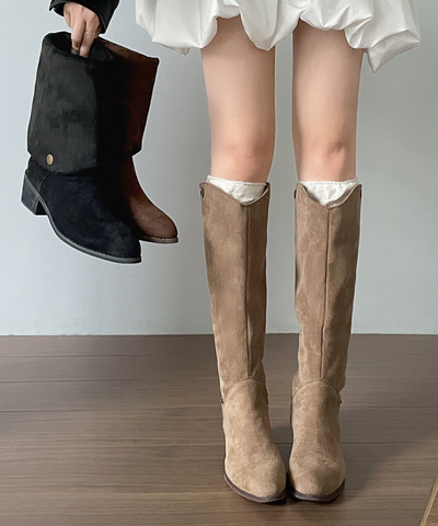 2wayスエード調ロングブーツ
