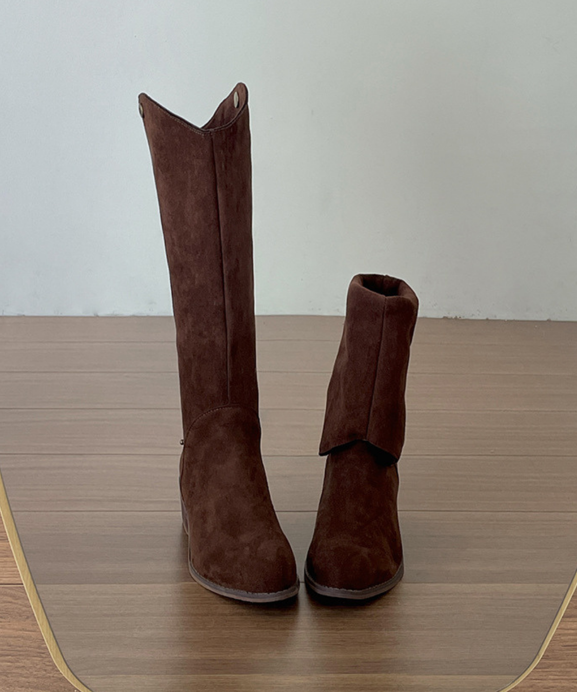 2wayスエード調ロングブーツ