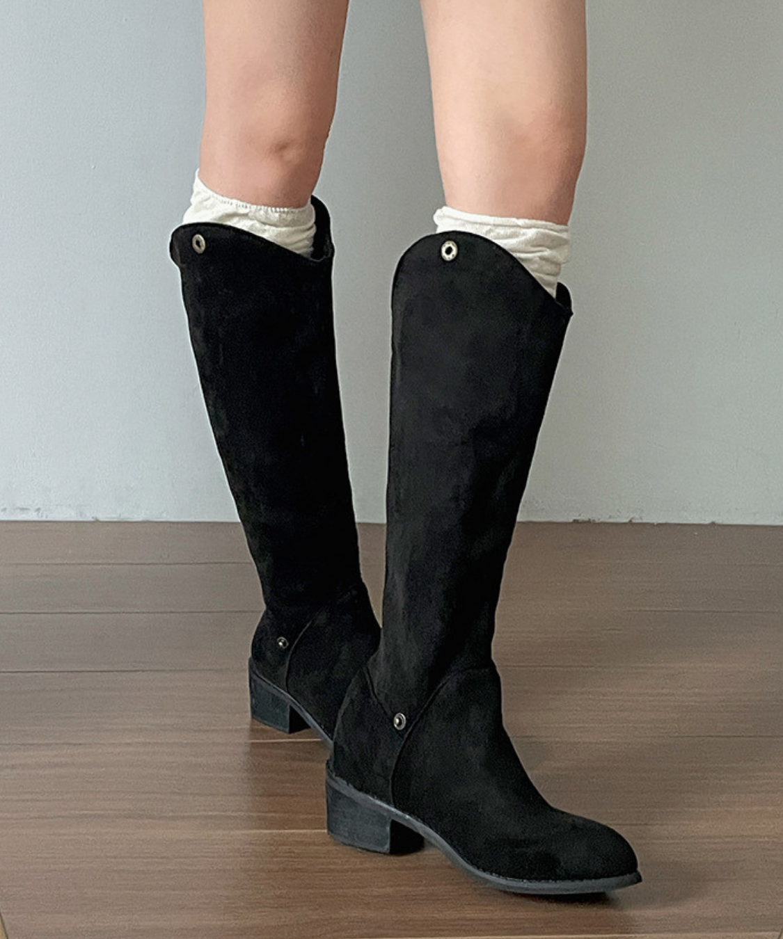 2wayスエード調ロングブーツ