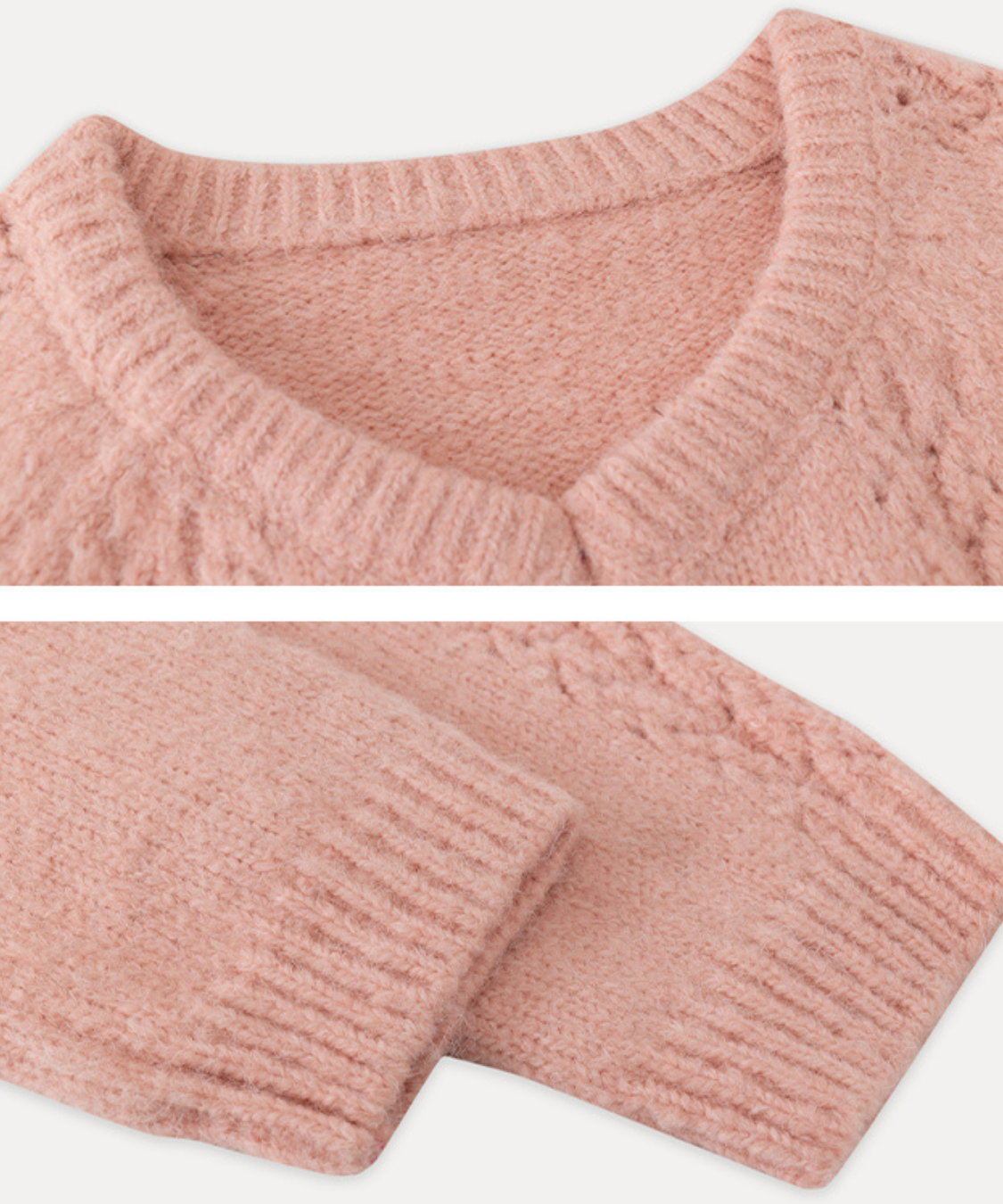 透かし編みシャギーニットプルオーバー