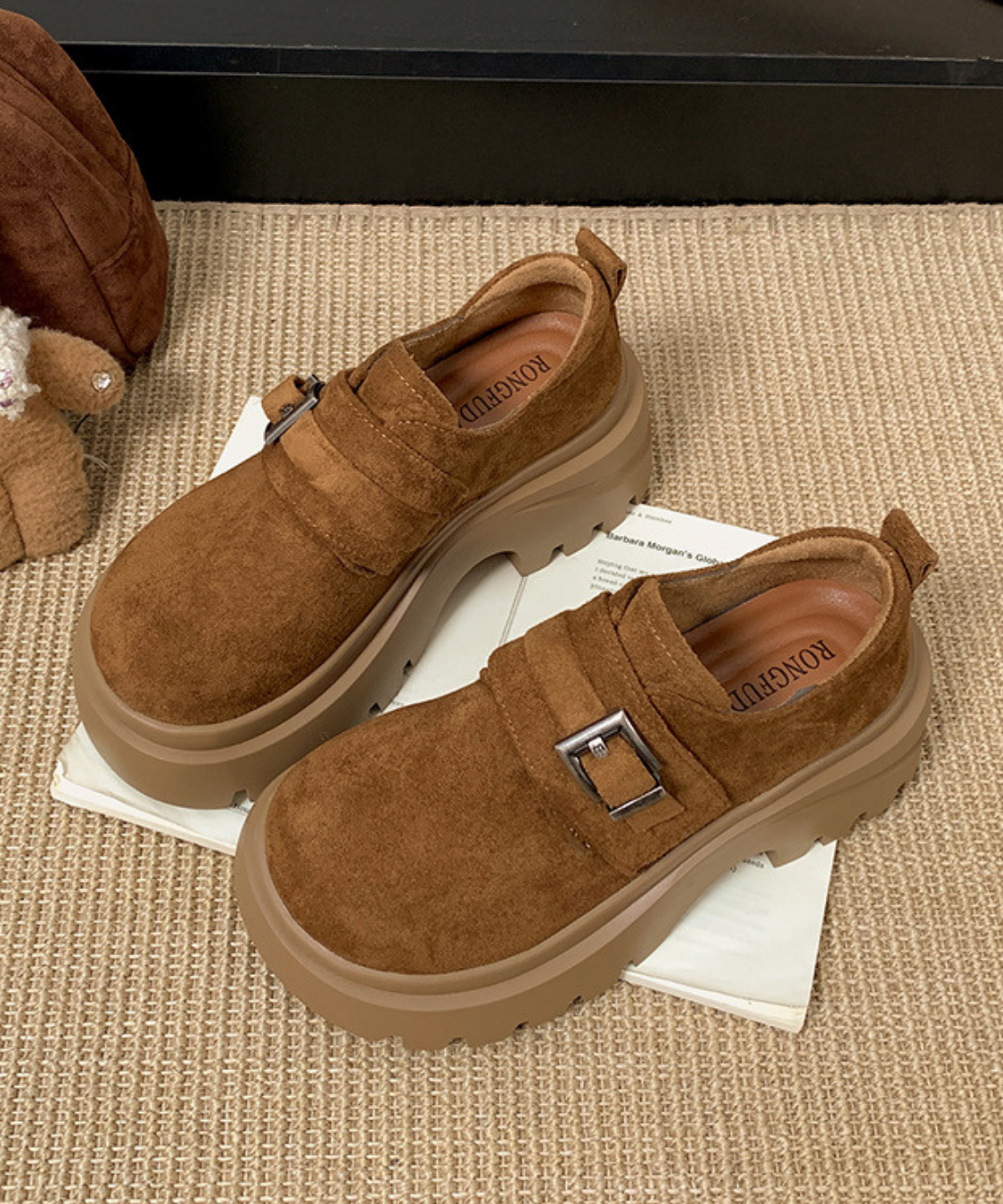 スエード調トラックソールシューズ