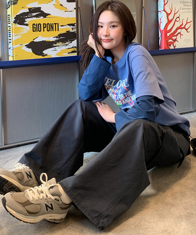 ドローコード付きワイドカーゴパンツ