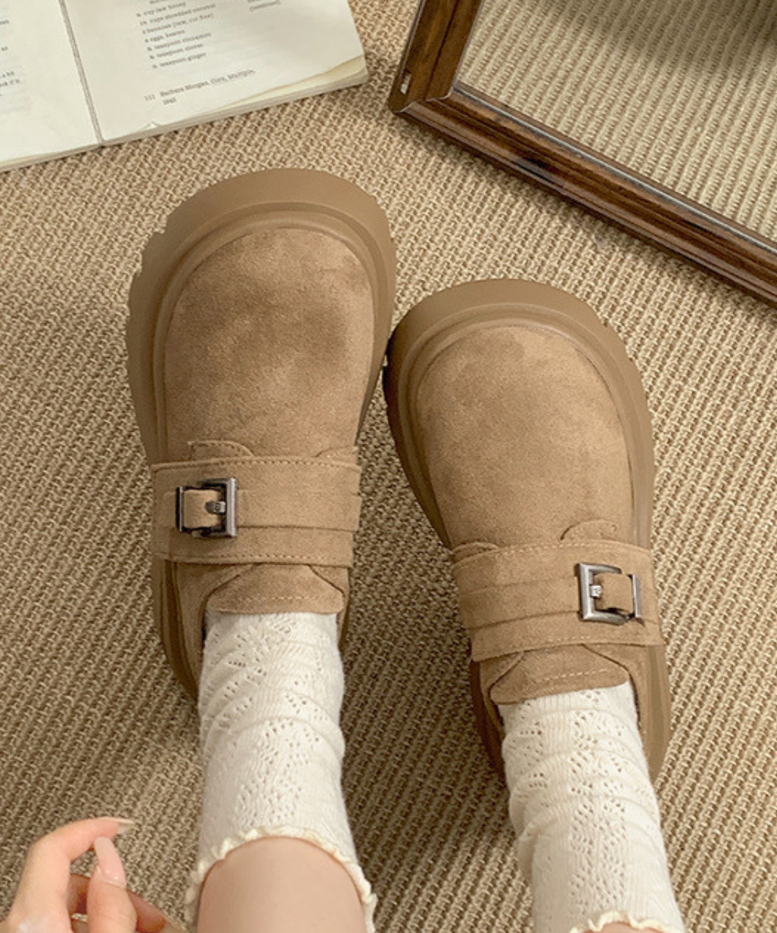 スエード調トラックソールシューズ