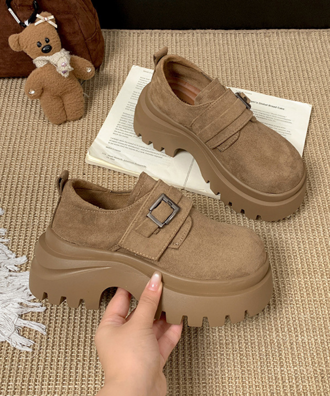 スエード調トラックソールシューズ