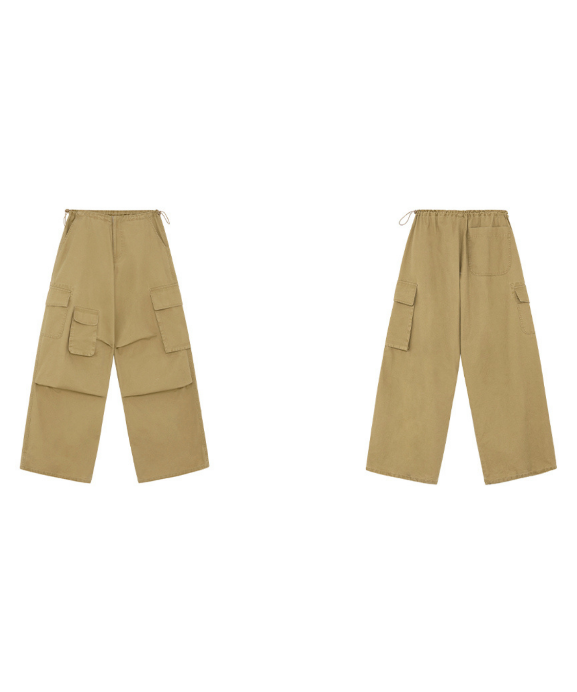 ドローコード付きワイドカーゴパンツ